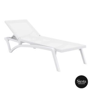 Pacific Sunlounger – White/White