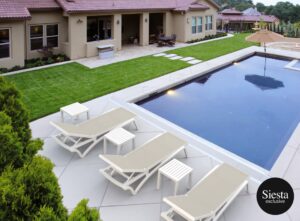 Pacific Sunlounger/Ocean Side Table 6 Pc Package - Taupe