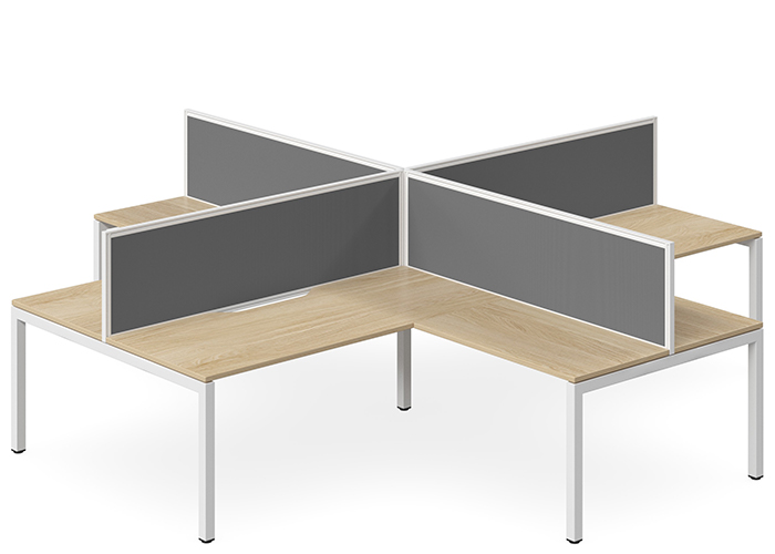 Plaza Tek 30 4 Way Workstation (Desk & Return) image