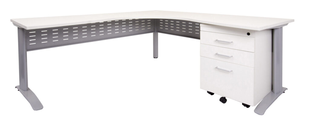 Span White Corner Workstations (1500W x 730H x 1500D) image