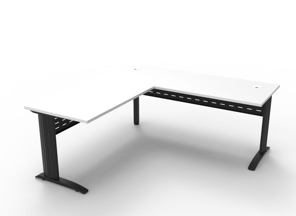 Span White Desk and Return image