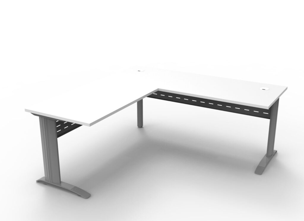 Span White Desk and Return (1800W x 730H x 700D) image