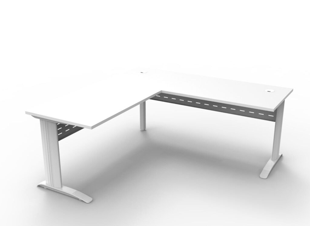 Span White Desk and Return image