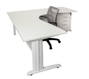 Span White Corner Workstations (1800W x 730H x 1800D)