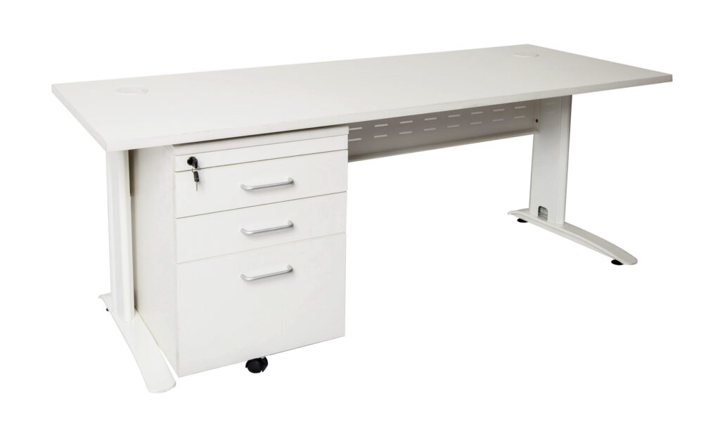 Rapid Span Desks – White Top (1500W x 730H x 700D) image