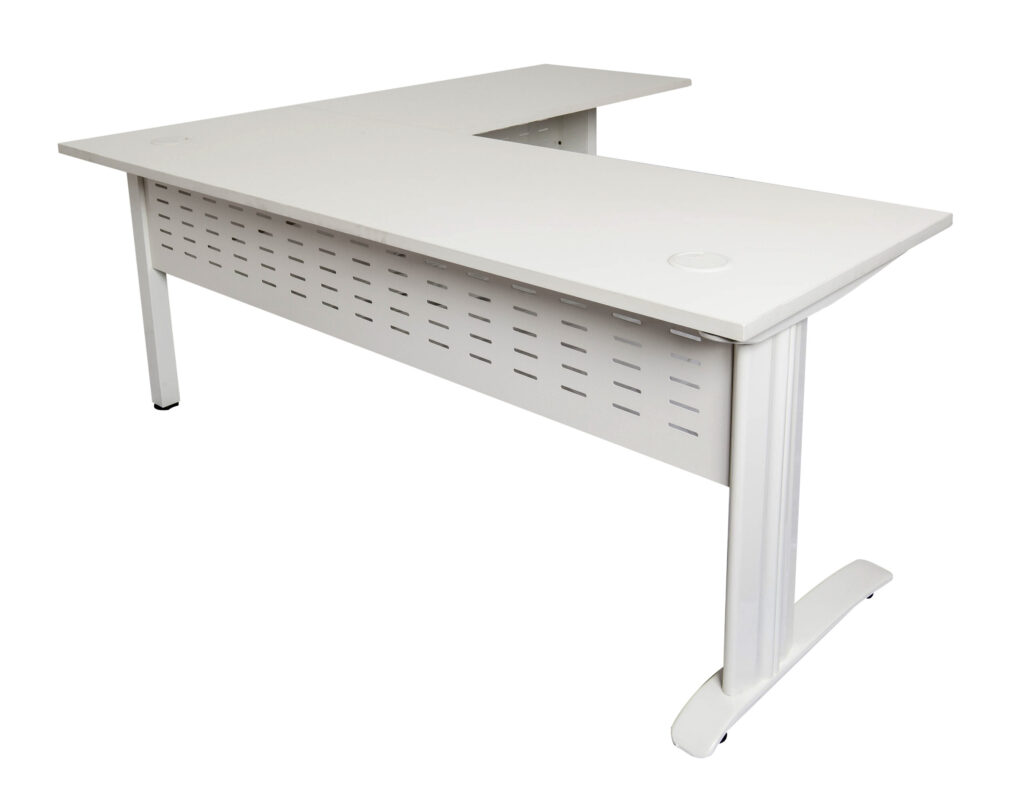 Span White Desk and Return image
