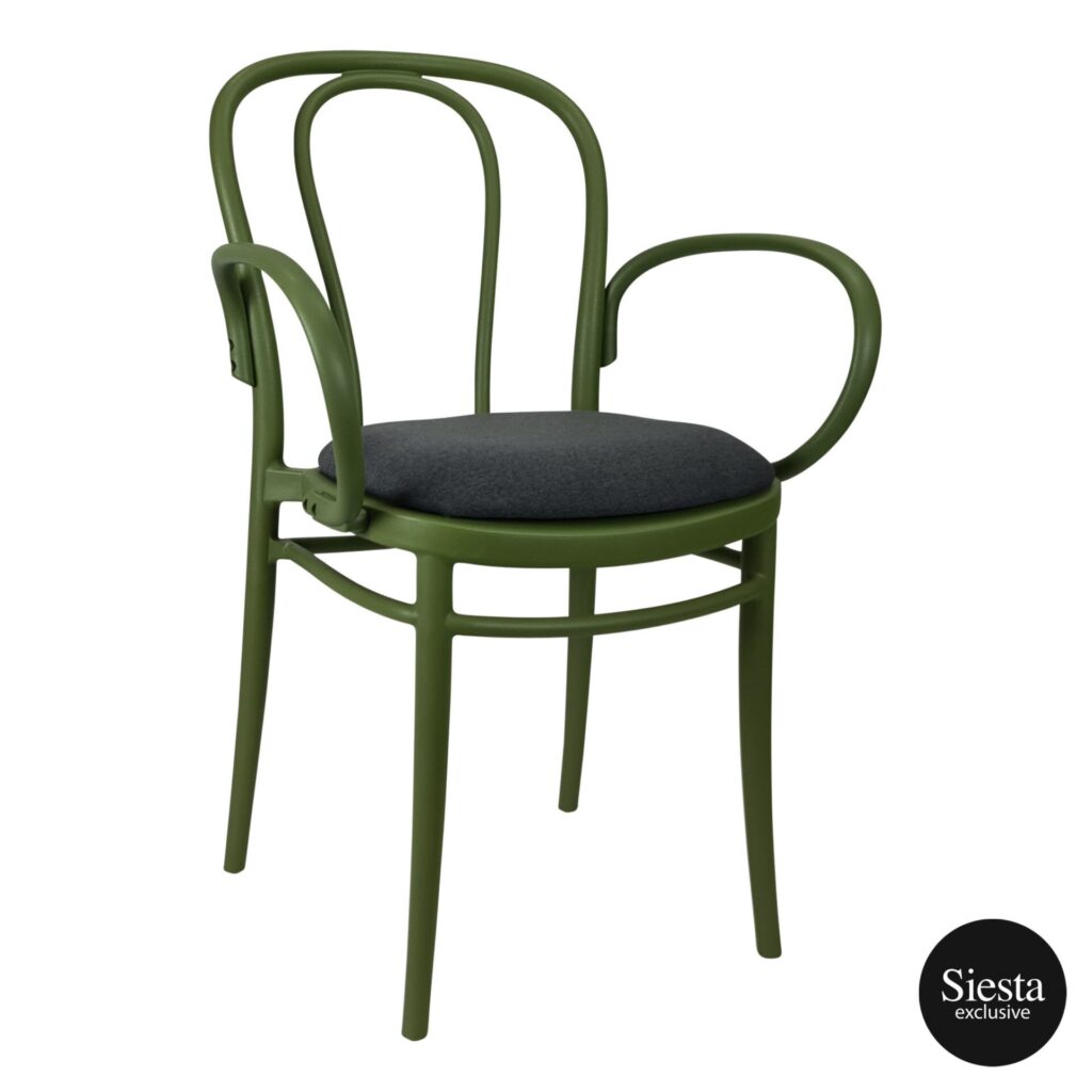 Seat Cushion – Anthracite Fabric (Victor/Marcel/Cross) Chair image