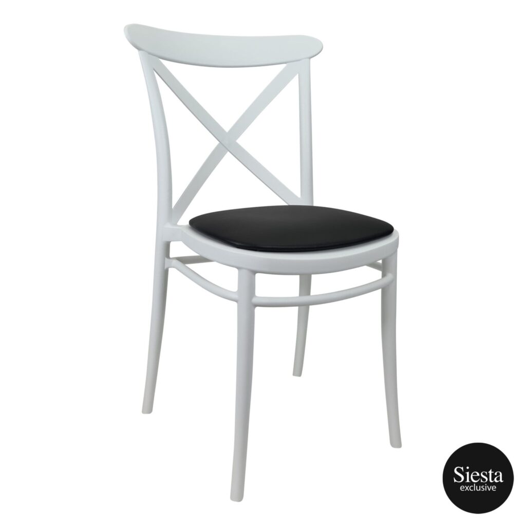 Seat Cushion – Black Vinyl (Victor/Marcel/Cross) Chair image