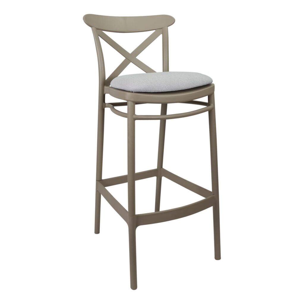 Seat Cushion – Light Grey Fabric (Victor/Marcel/Cross) Barstool image