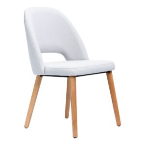 Semifreddo Chair – Trojan Oak Legs/ Light Grey Woven Fabric
