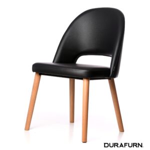 Semifreddo Chair – Trojan Oak Legs/Black Vinyl