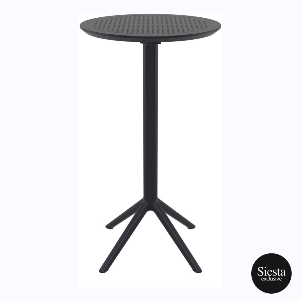 Sky Folding BAR Table 60 Round – Black image