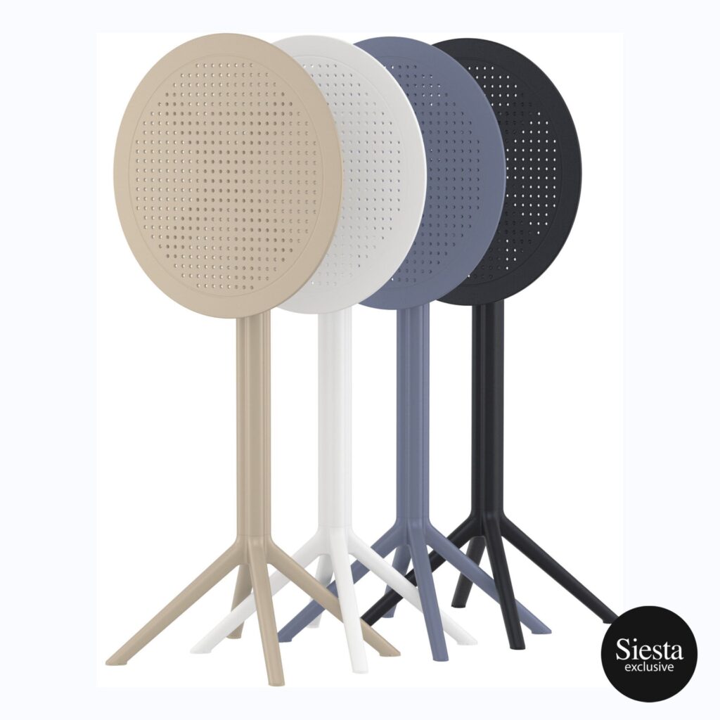 Sky Folding BAR Table 60 Round – Black image