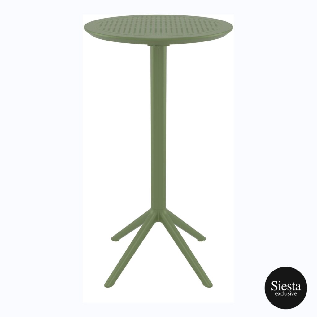 Sky Folding BAR Table 60 Round – Olive Green image