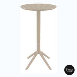 Sky Folding BAR Table 60 Round – Taupe