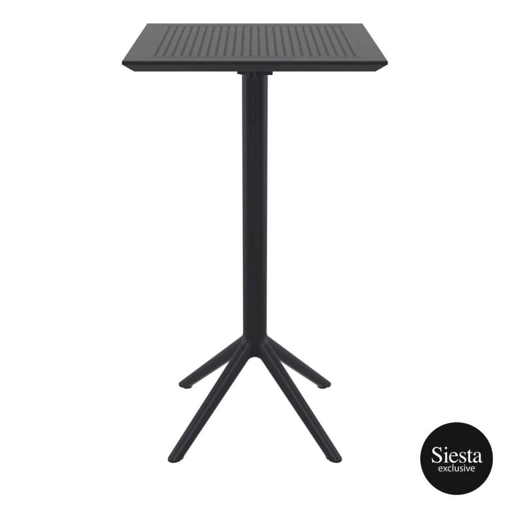 Sky Folding BAR Table 60 Square – Black image