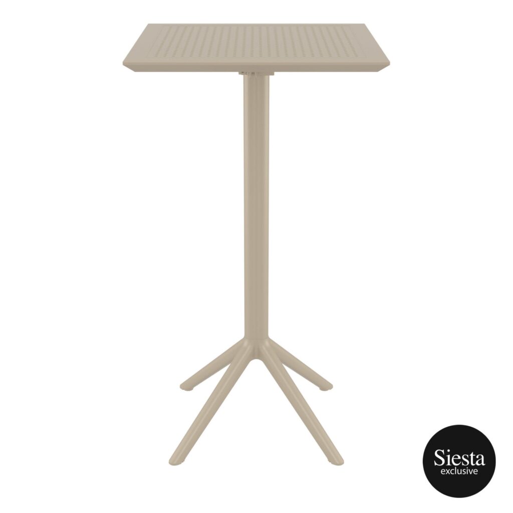 Sky Folding BAR Table 60 Square – Taupe image