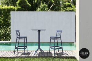Sky Folding Bar Table 60/Cross Barstool 75 2 Seat Package – Anthracite