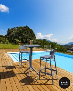 Sky Folding Bar Table 60/Marcel Barstool 75 2 Seat Package – Anthracite