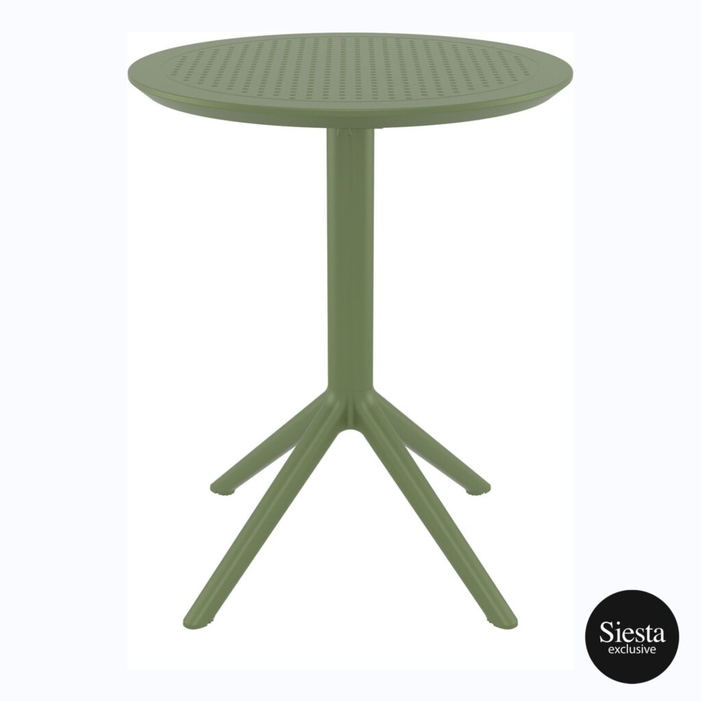 Sky Folding Table 60 Round – Olive Green image