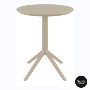 Sky Folding Table 60 Round – Taupe