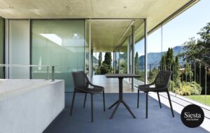 Sky Folding Table 60/Air Chair 2 Seat Package – Black