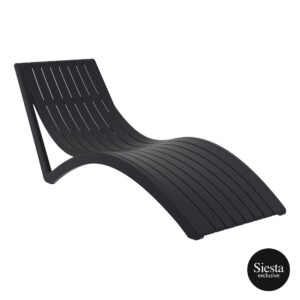 Slim Sunlounger – Black