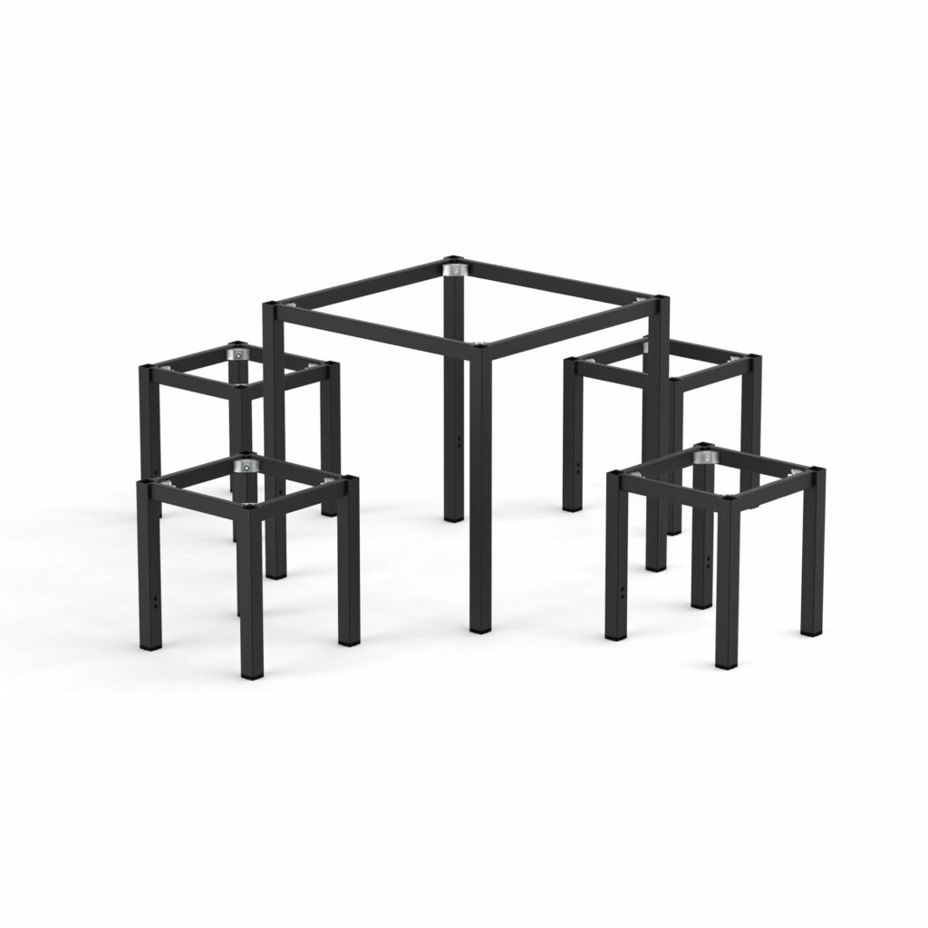 Spire Round leg Table Height Frame 740 x 590 x 720H image