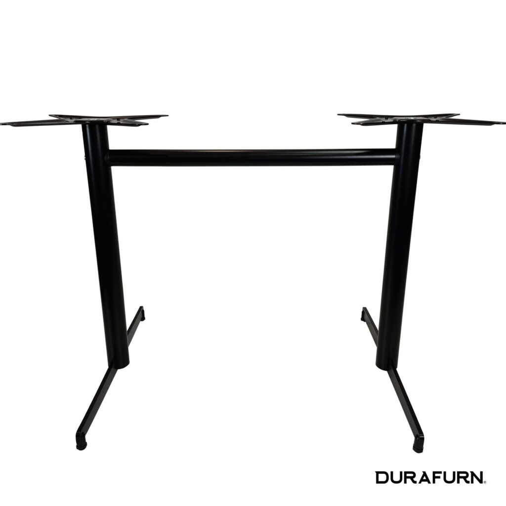 Stockholm Twin Bar Base – Round Pole – Black image