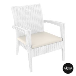 Tequila Armchair – White with Cushion