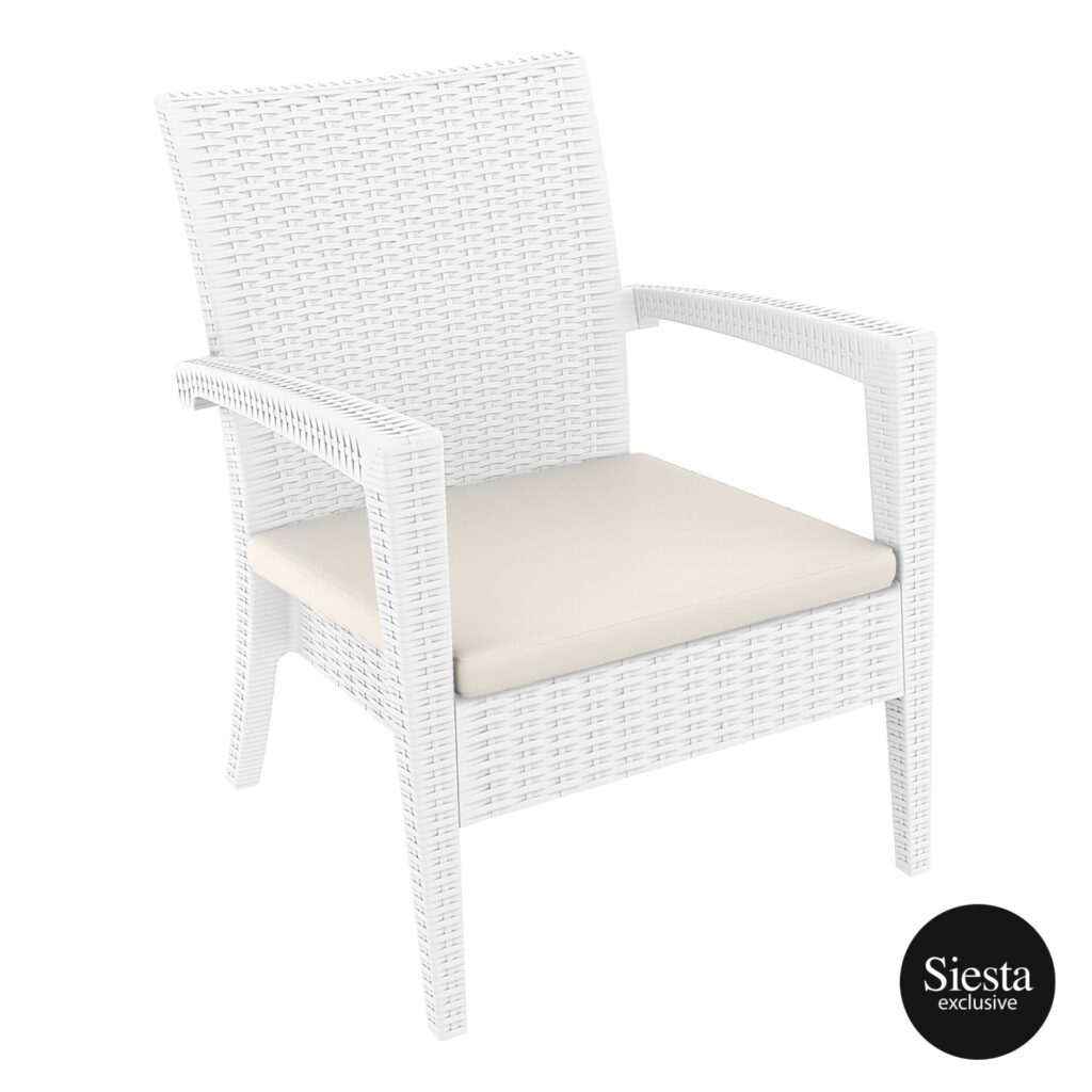 Tequila Armchair – White with Cushion image