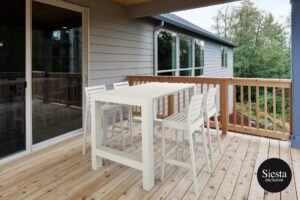 Vegas Bar Table/Ares Barstool 75 4 Seat Package – White