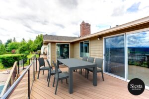 Vegas Medium Table/Florida Chair 6 Seat Rattan Package – Chocolate