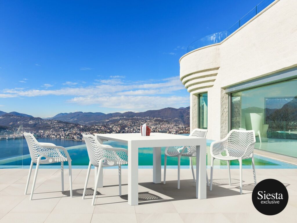 Vegas Table/Air XL Armchair 4 Seat Package – White image