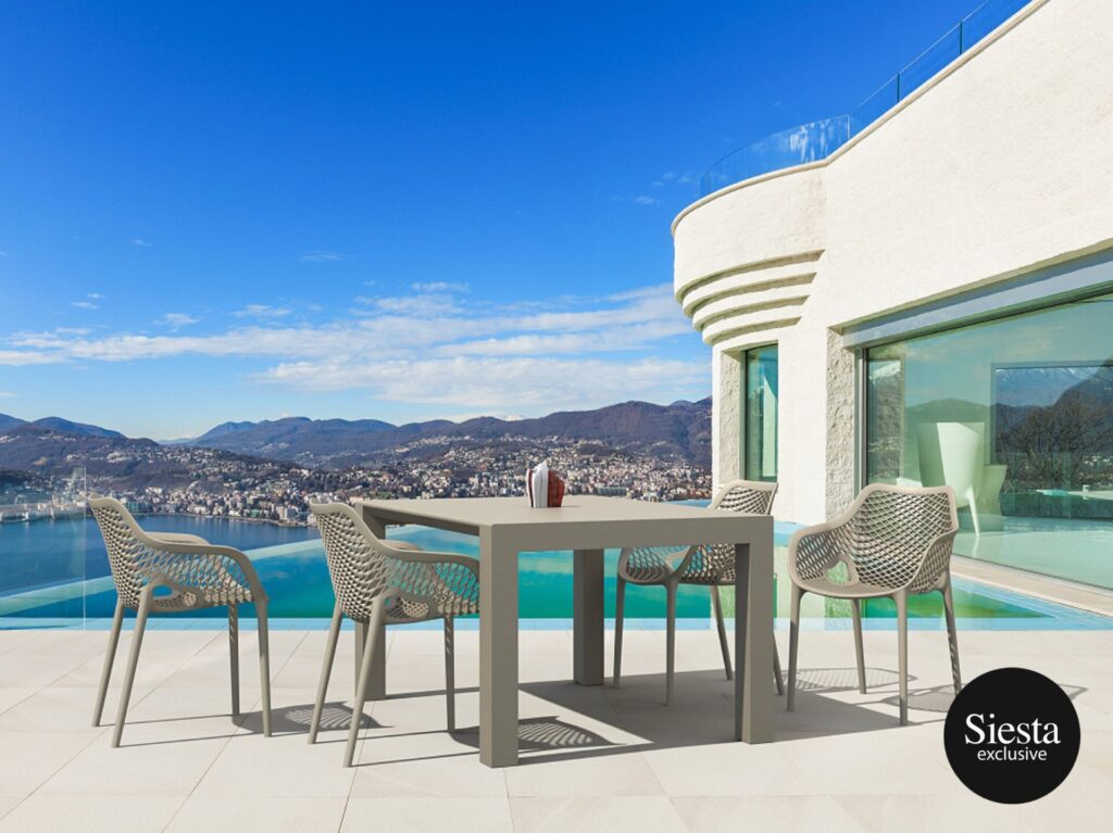 Vegas Table/Air XL Armchair 4 Seat Package – White image