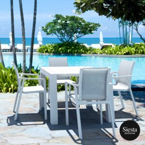 Vegas Table/Pacific Armchair 4 Seat Package – Taupe