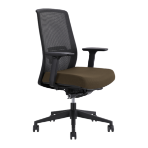 Jirra Side Control Synchro Task Chair (Chocolate / Adjustable Side Arms)