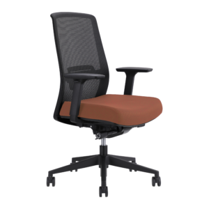 Jirra Side Control Synchro Task Chair (Brick / Adjustable Side Arms)