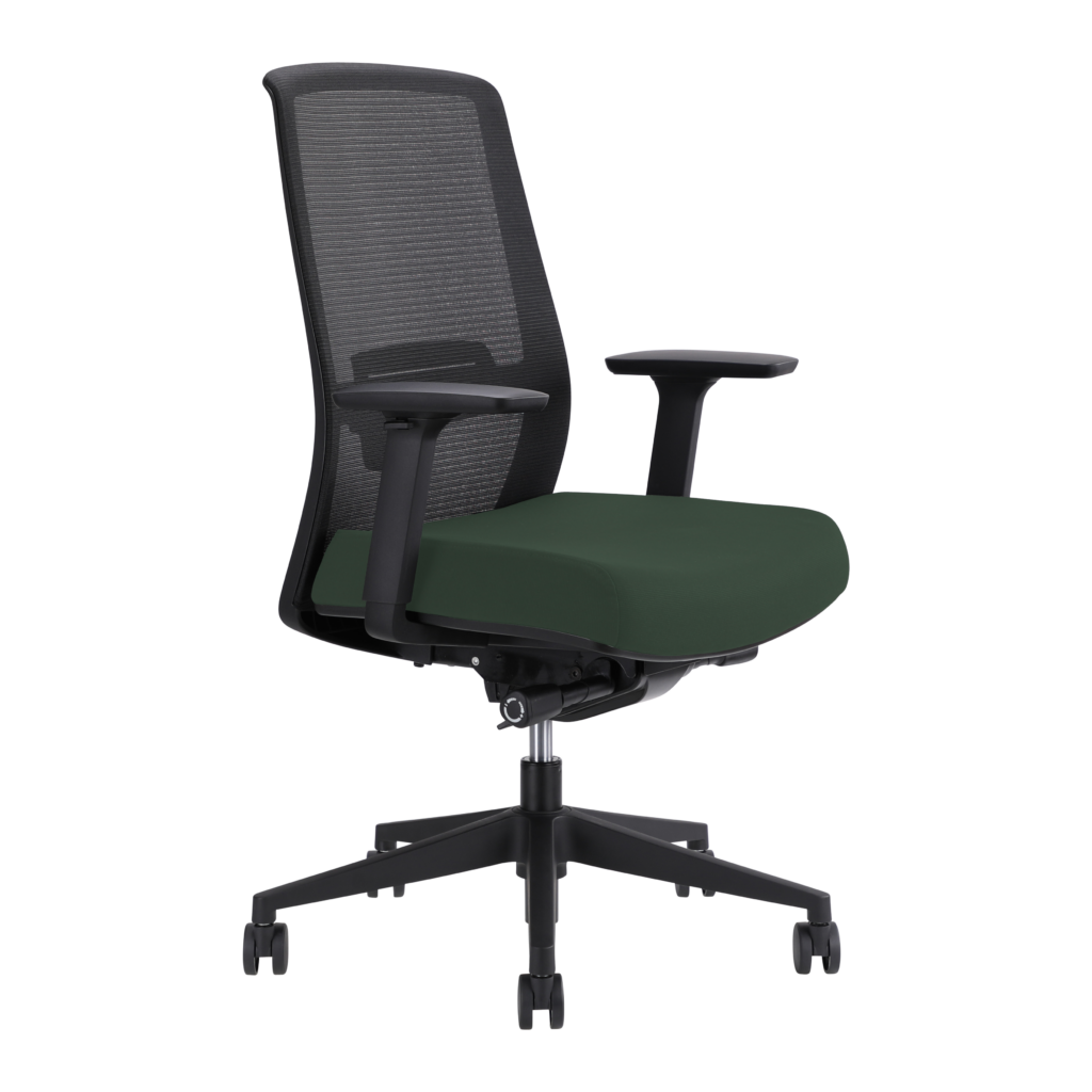 Jirra Side Control Synchro Task Chair (Forest / Adjustable Side Arms) image