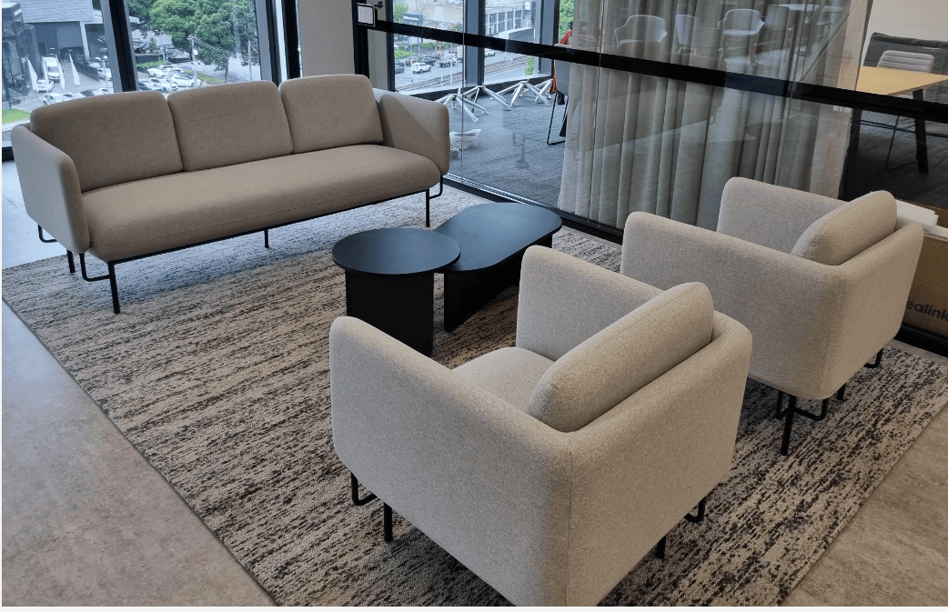 Professional interior design fitout process showing space planning, furniture selection, and creative workspace design development