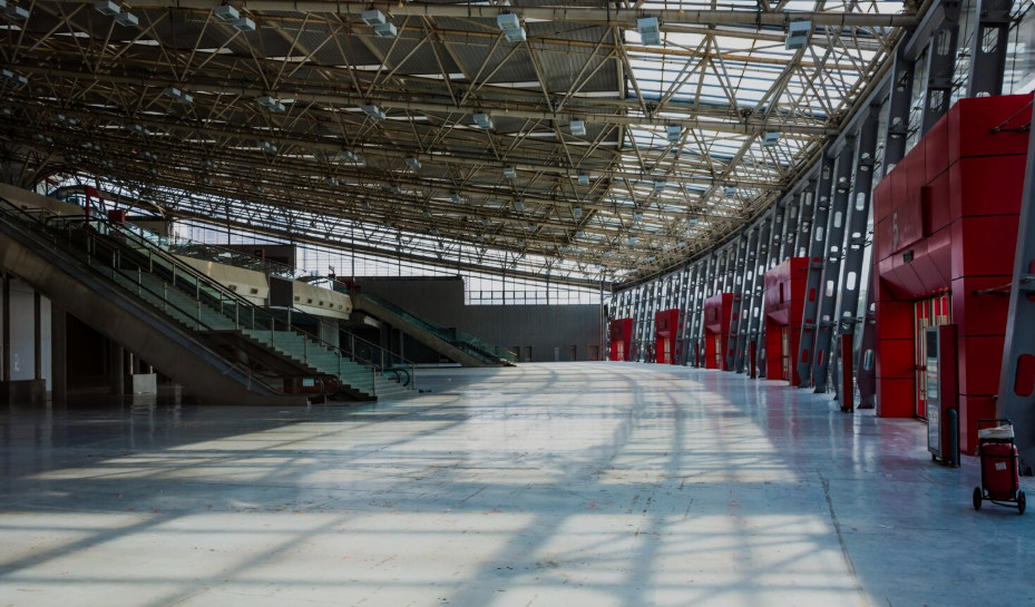 Warehouse fitout services creating efficient industrial workspace with office areas, break rooms, and ergonomic workstations